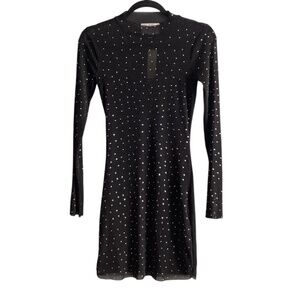 Audrey Parks for Francesca’s Black Dress with Rhinestone Embellishments NWT